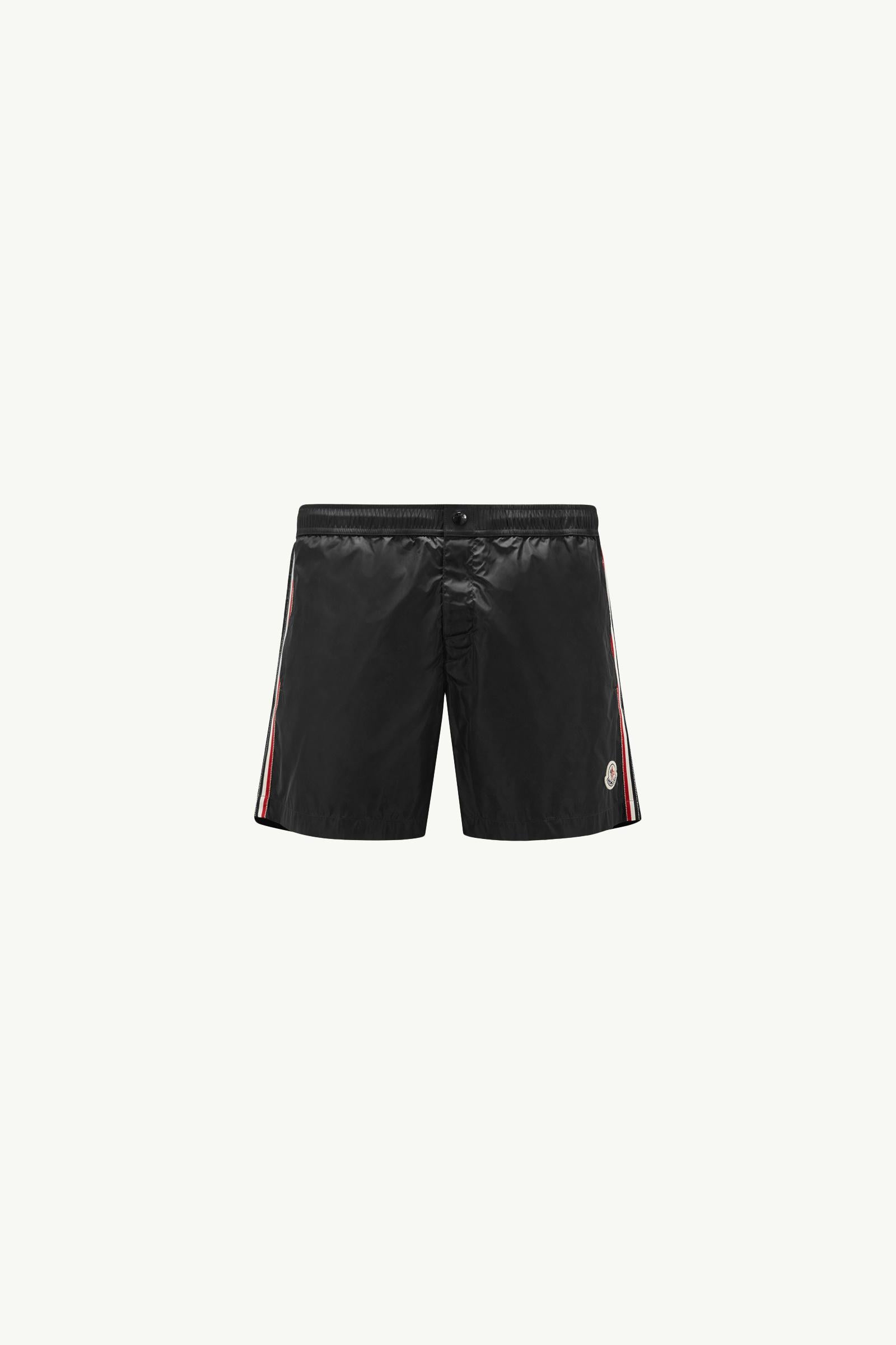 Tricolour-Trimmed Swim Shorts