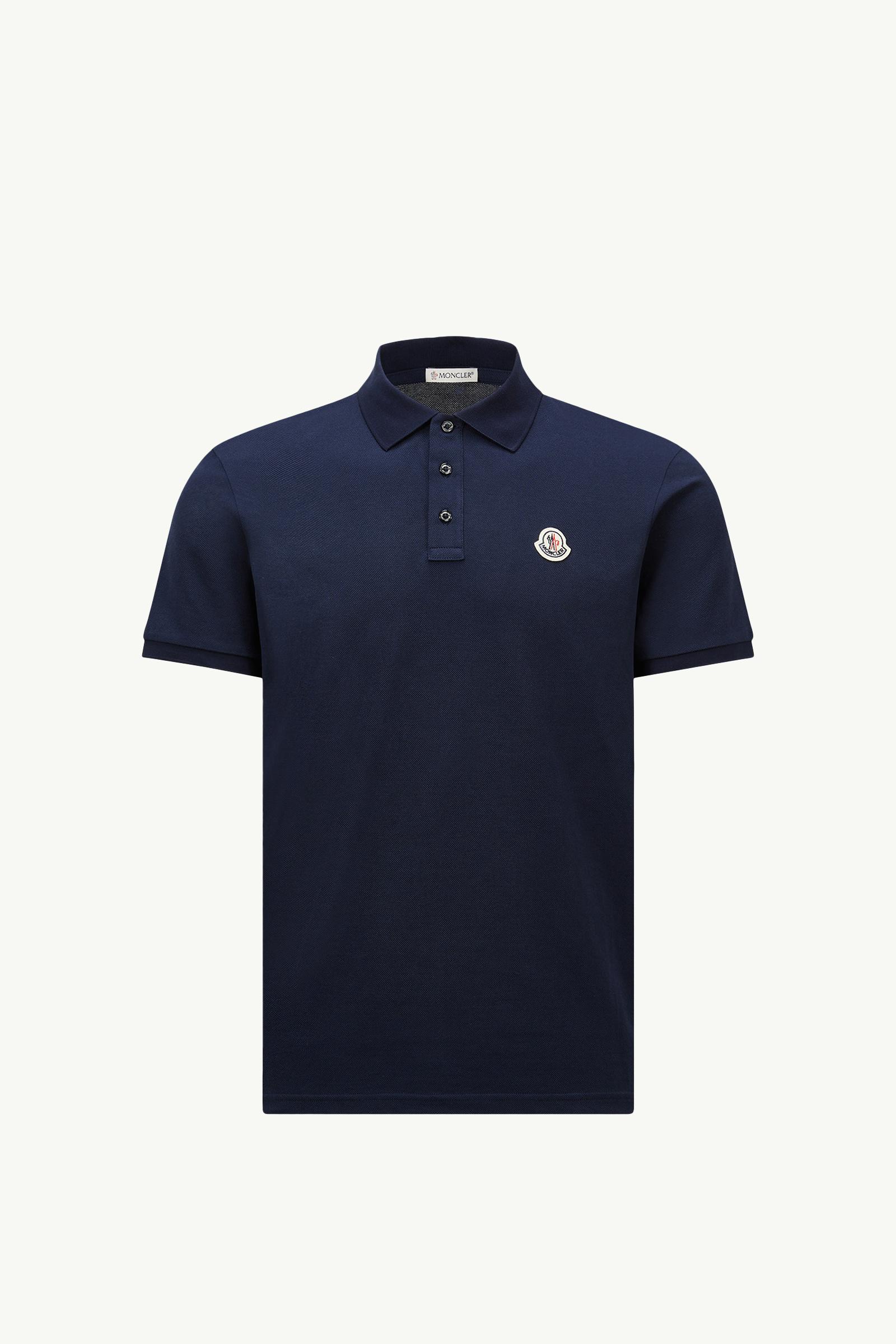 Striped Accent Cotton Piquet Polo Shirt