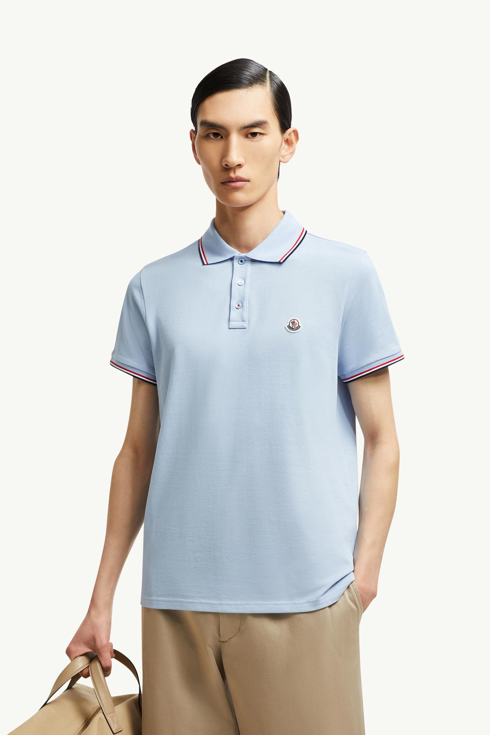 Tricolor-Trimmed Cotton Piquet Polo Shirt