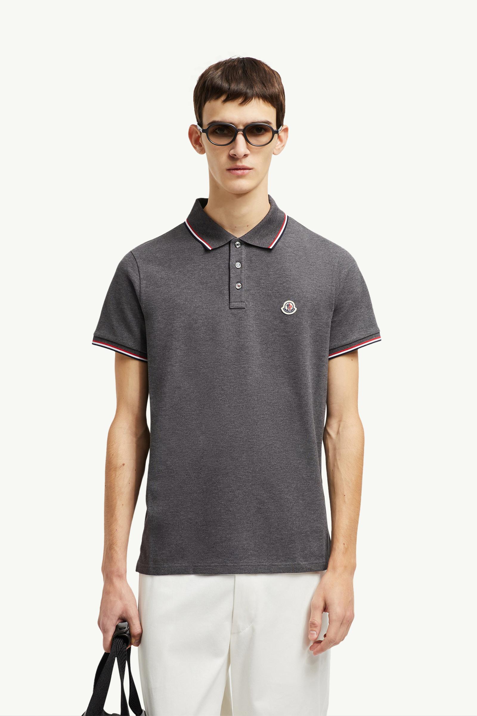 Tricolor-Trimmed Cotton Piquet Polo Shirt