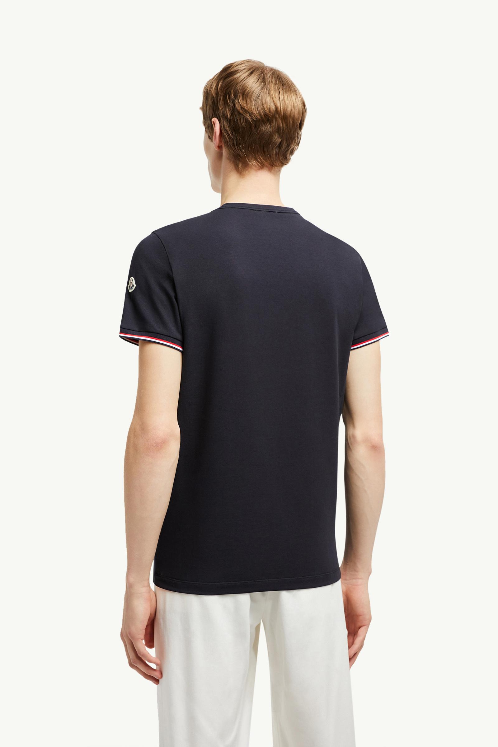 Tricolor-Trimmed Cotton T-Shirt