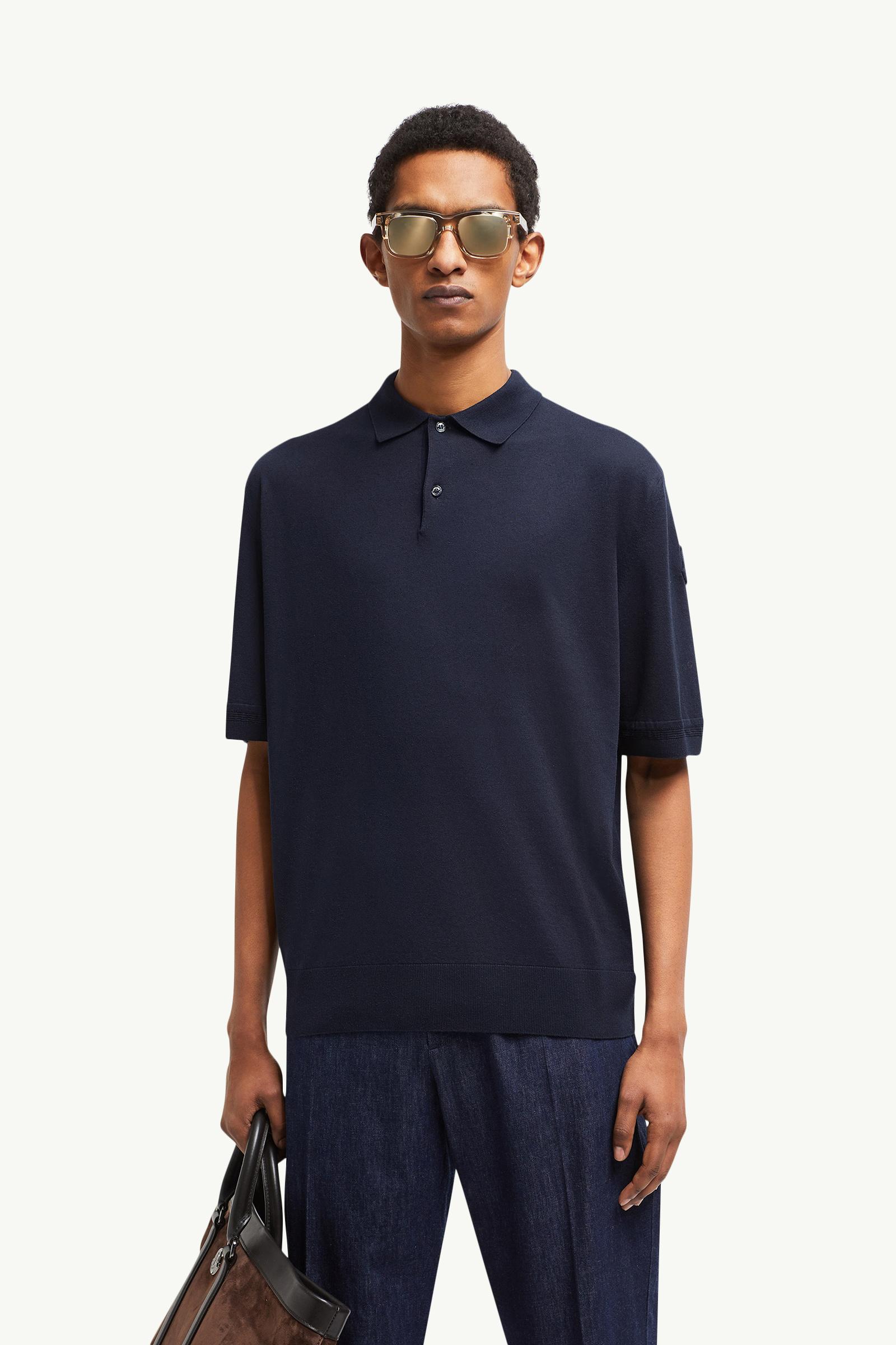 Silk & Linen Knit Polo Shirt