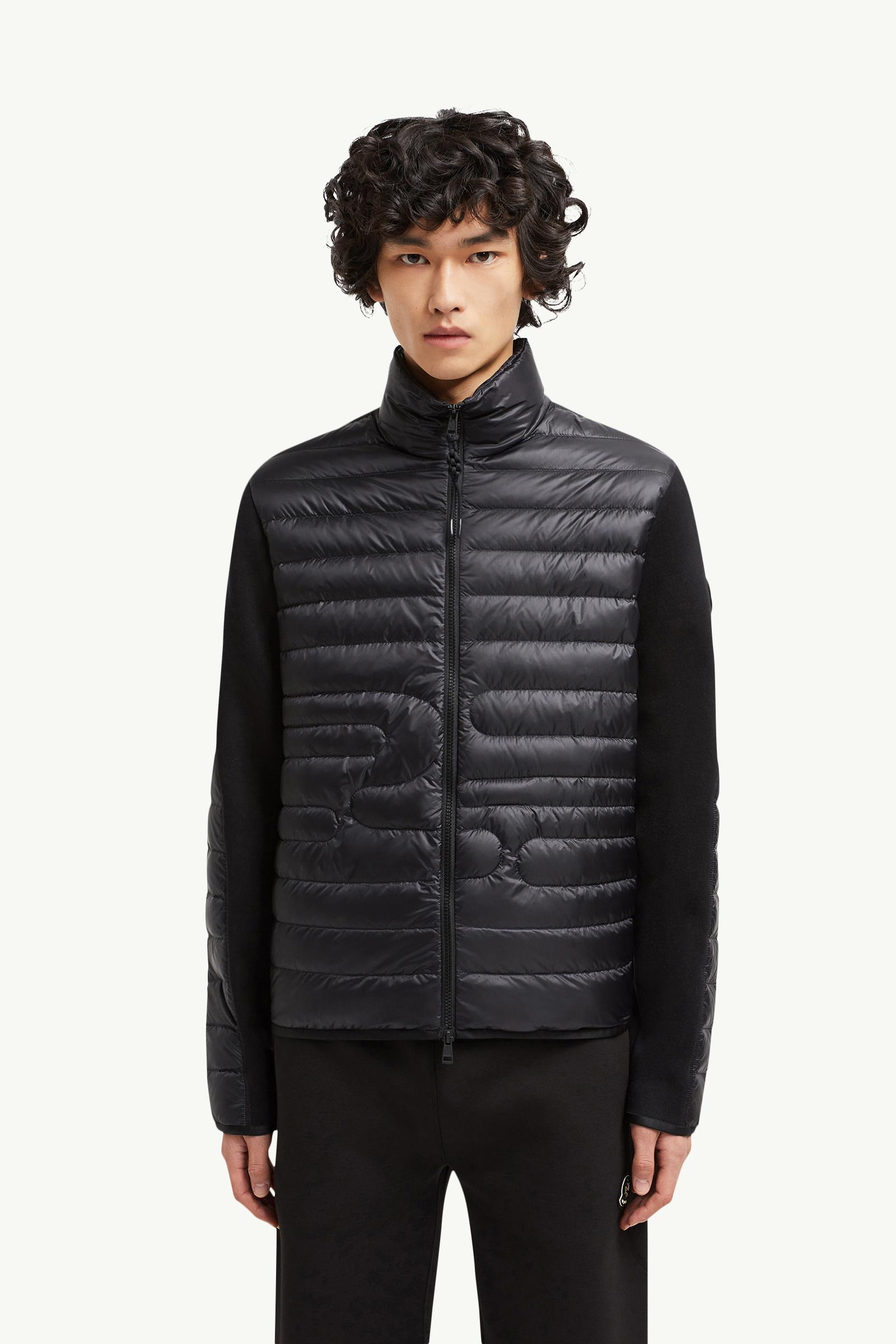 Padded Snake-Quilted Cotton Cardigan