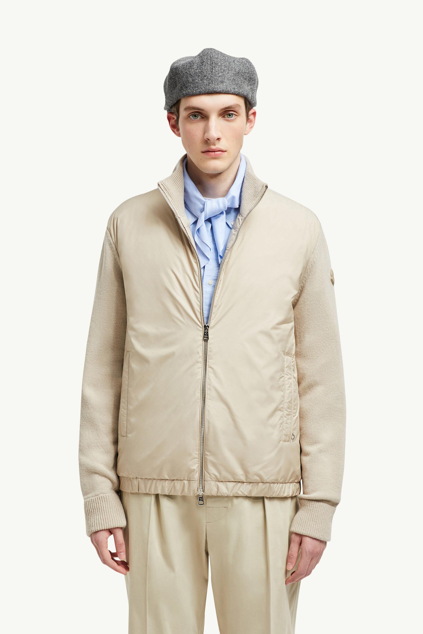 Padded Wool & Cashmere Zip-Up Cardigan