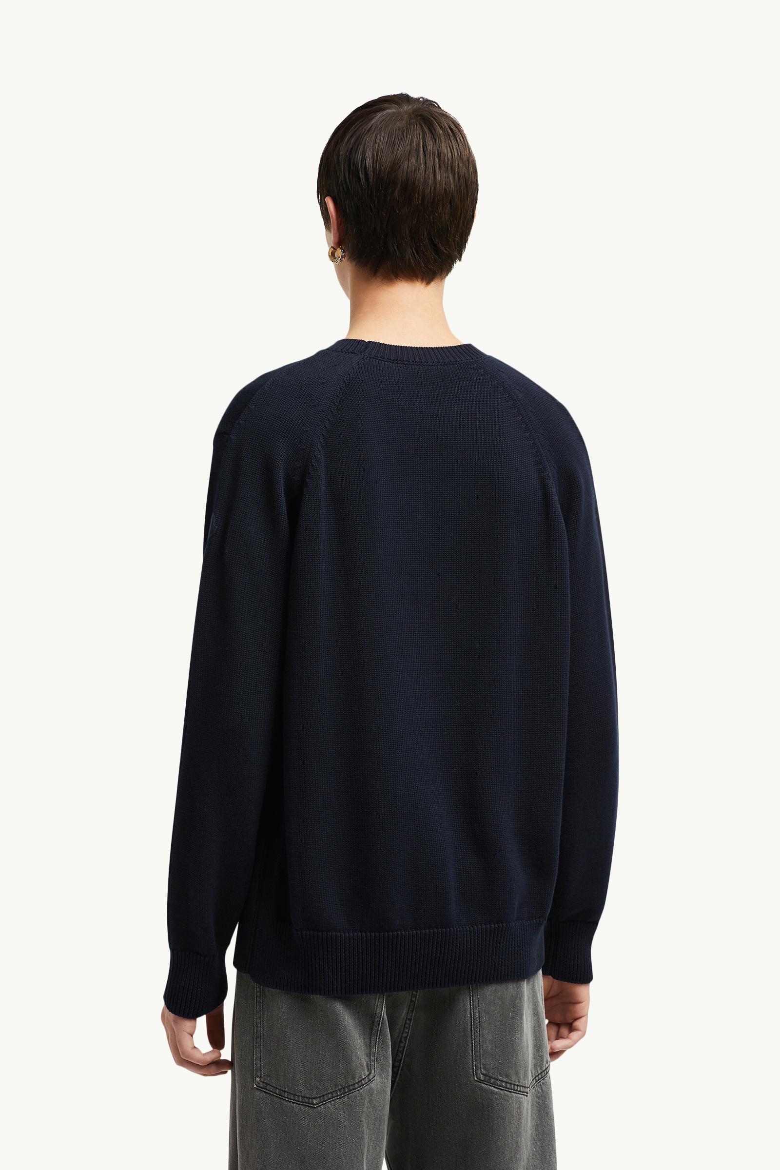 Embroidered Bi-Colour Logo Cotton Jumper