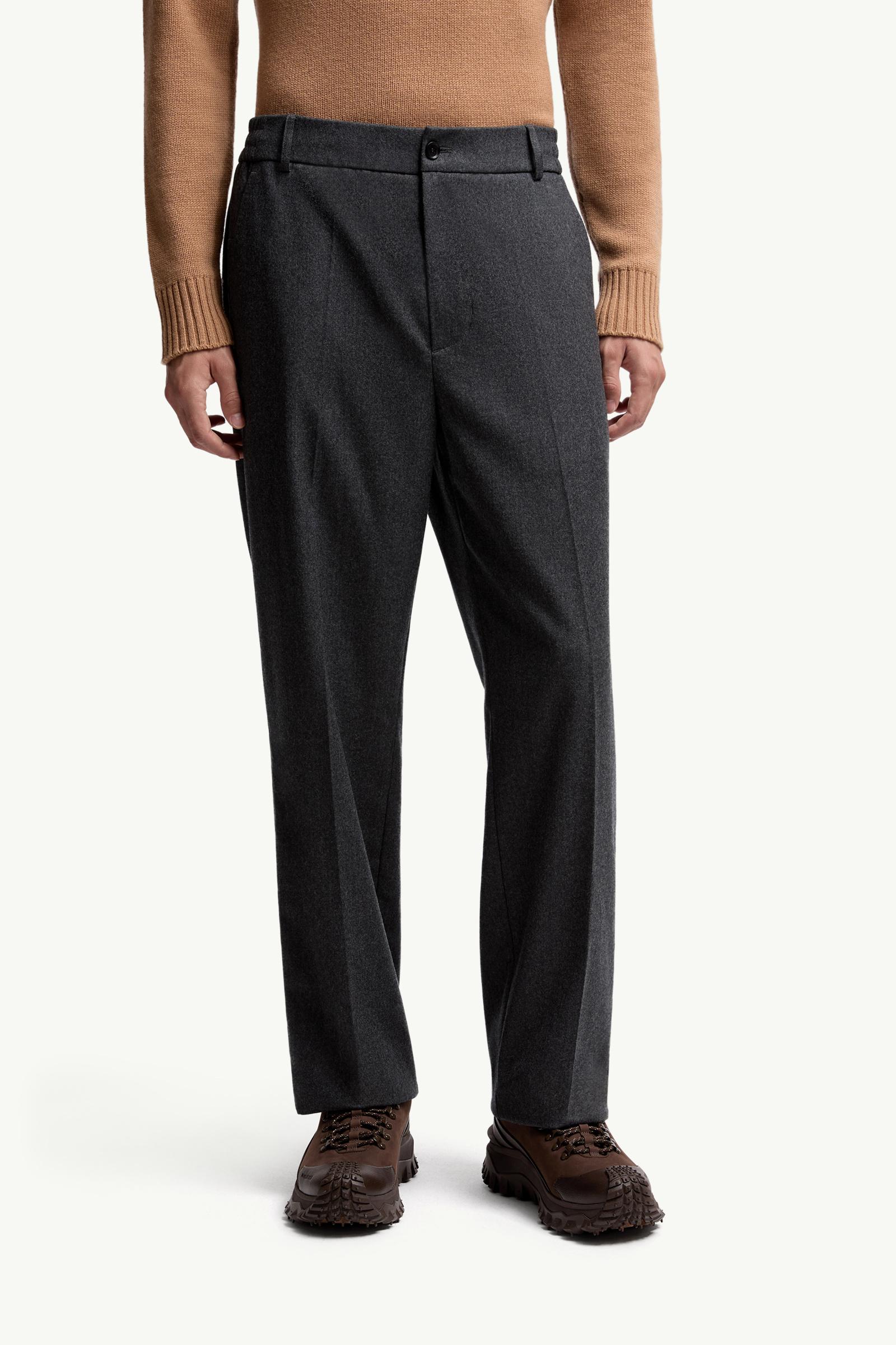 Wool Flannel Tailored Trousers