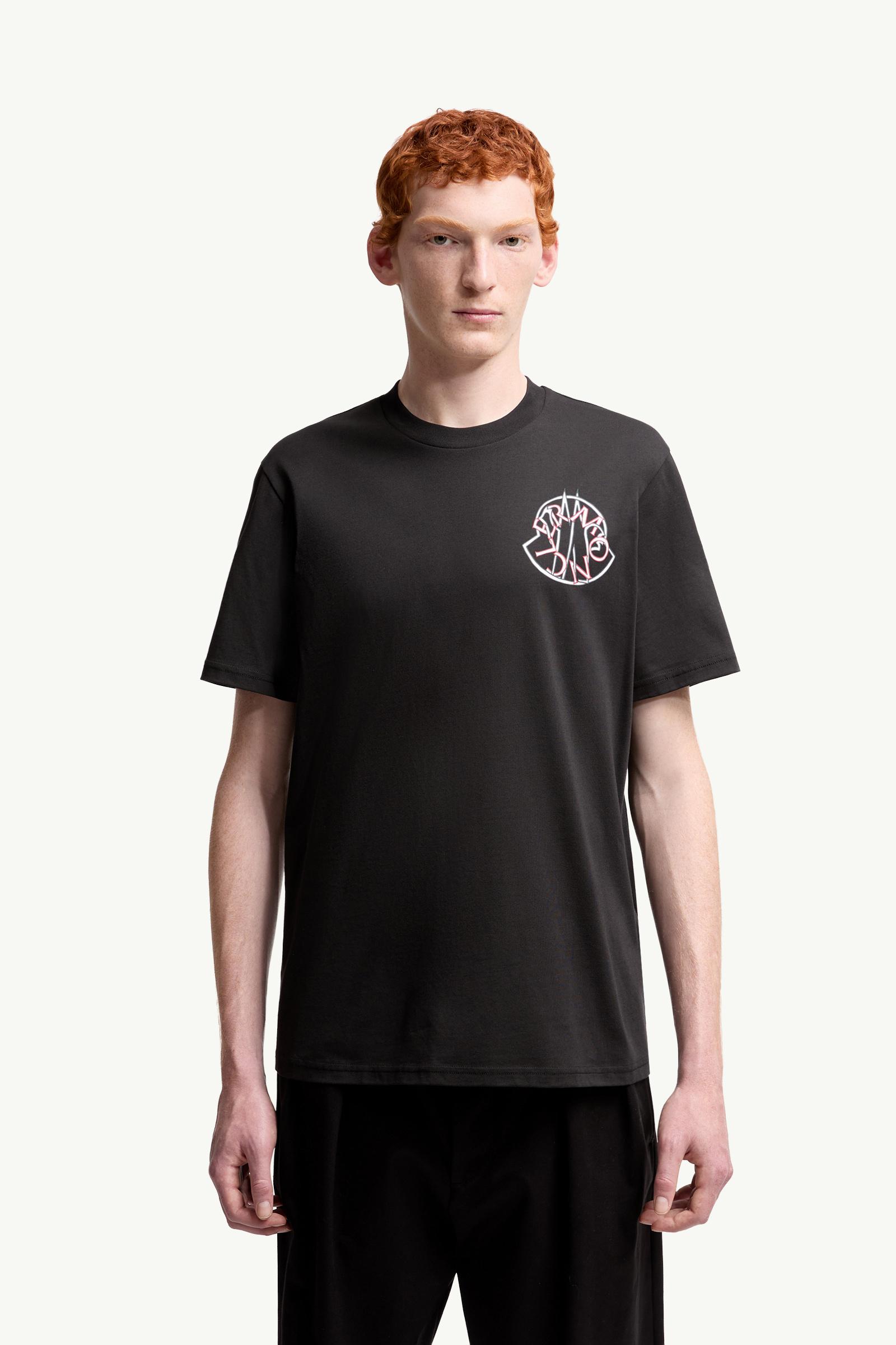 Overlapped Logo Cotton T-Shirt