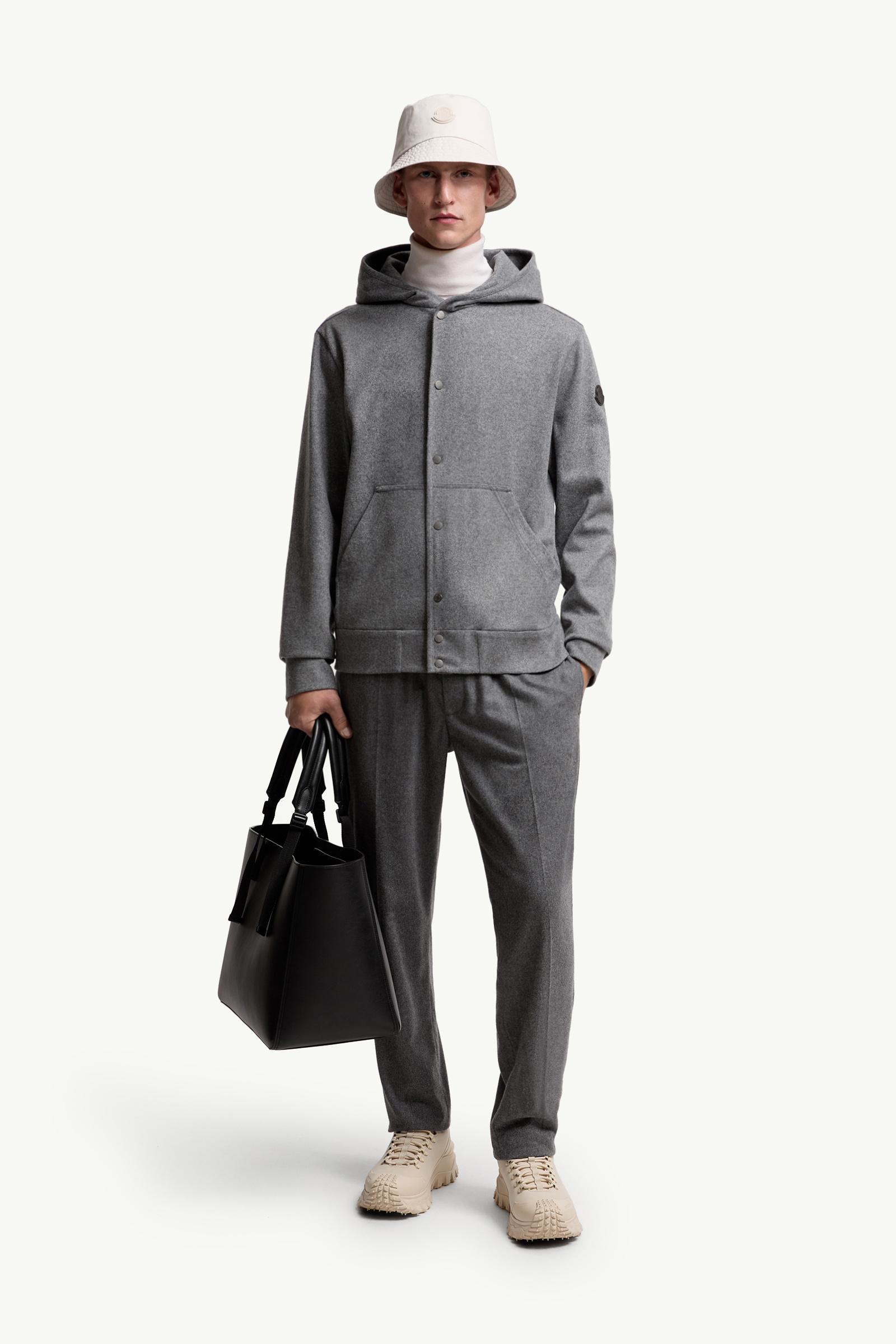 Wool Blend Zip-Up Hoodie