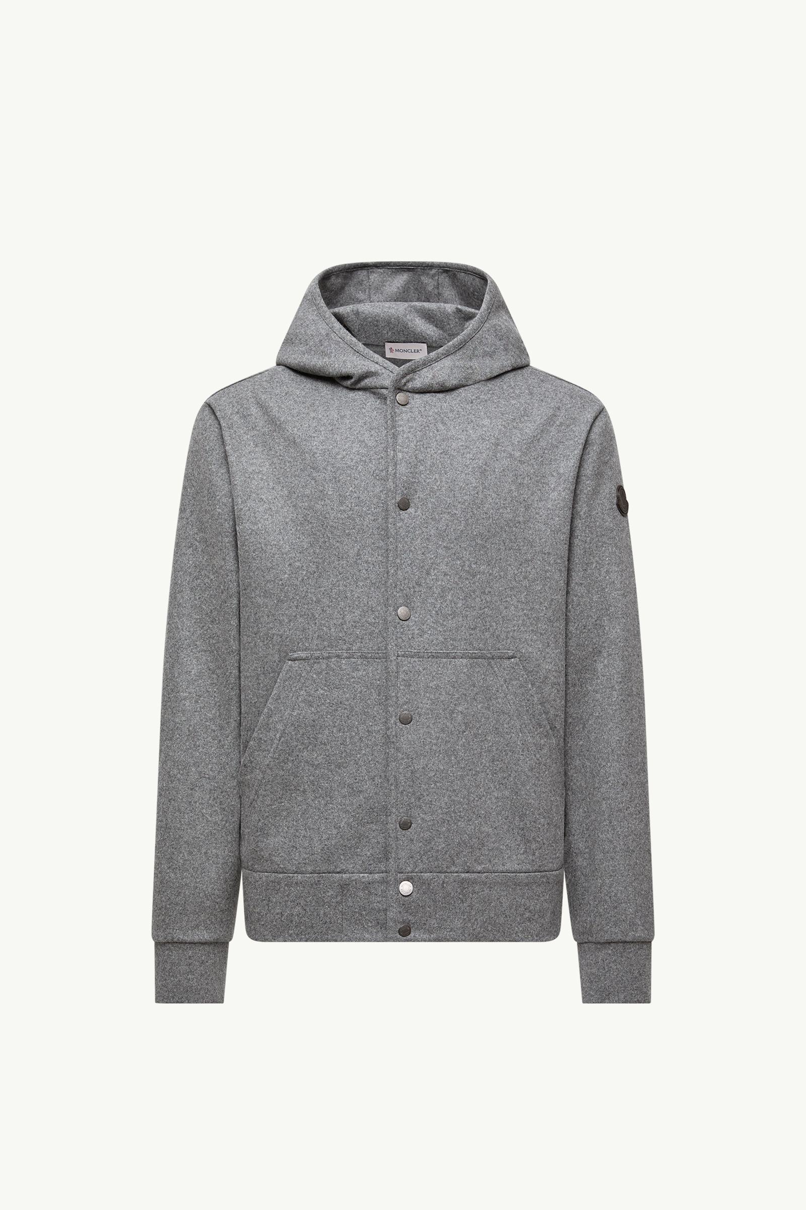Wool Blend Zip-Up Hoodie