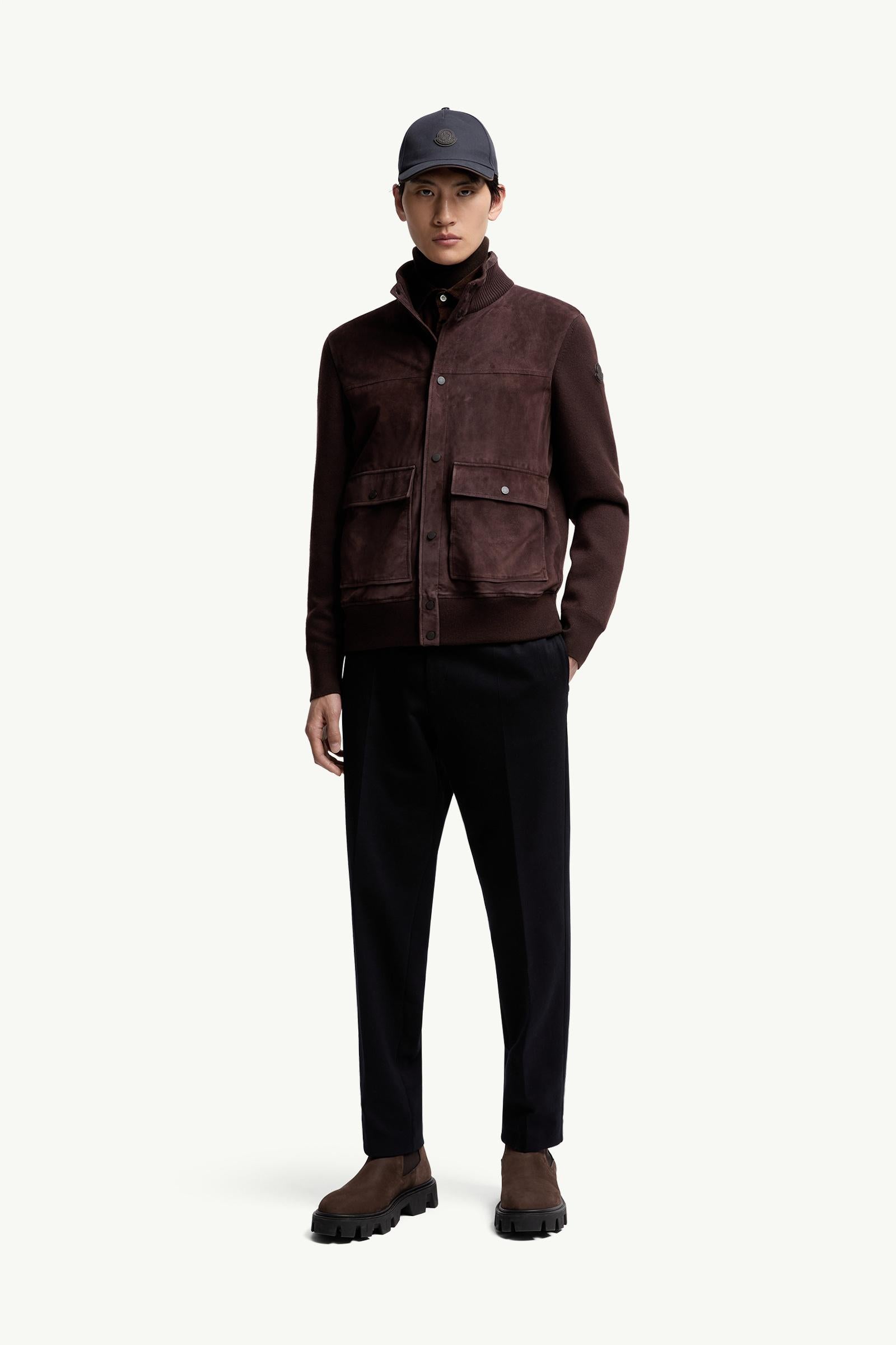 Wool & Suede Cardigan