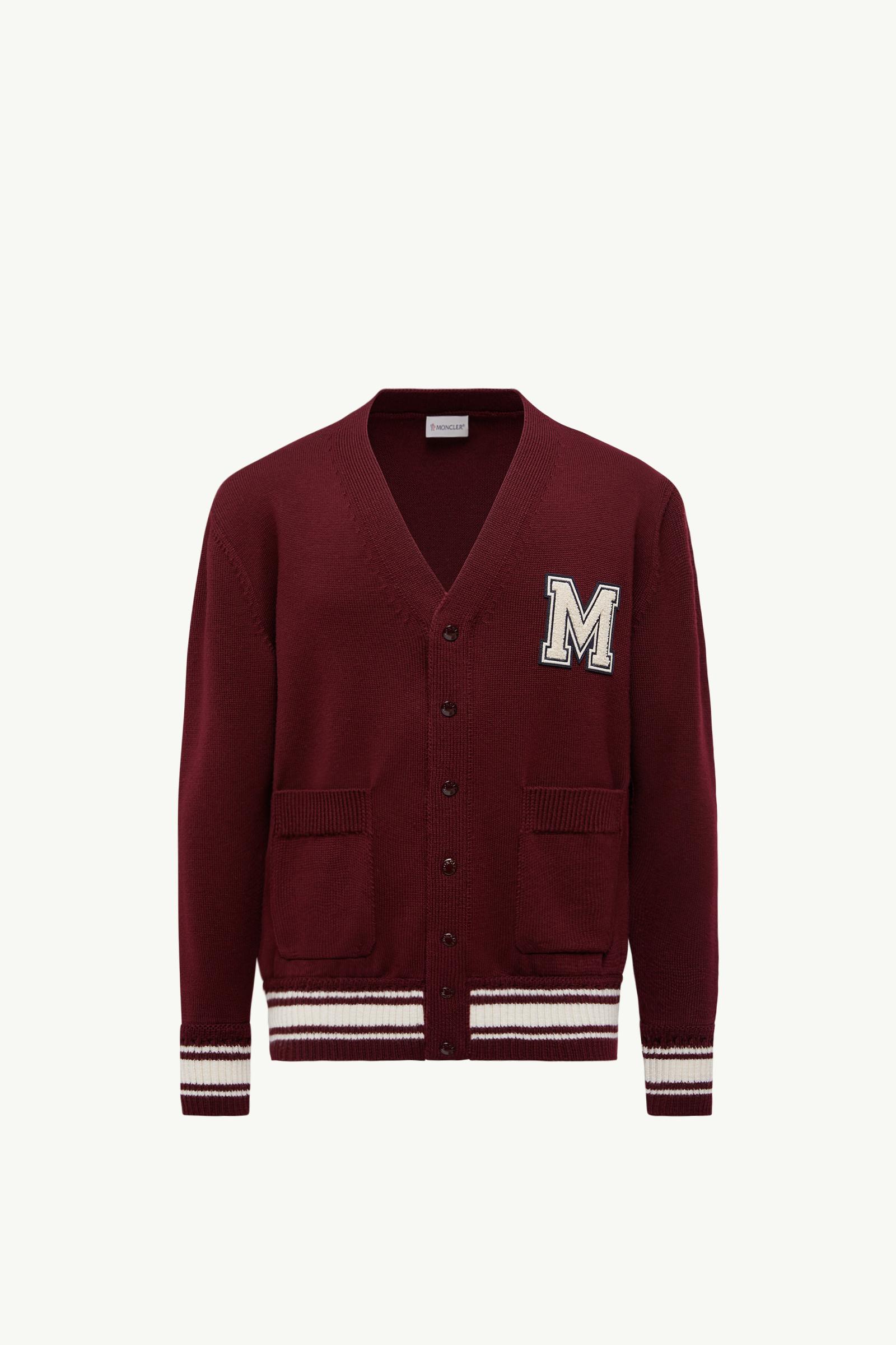 Embroidered Monogram Wool Cardigan