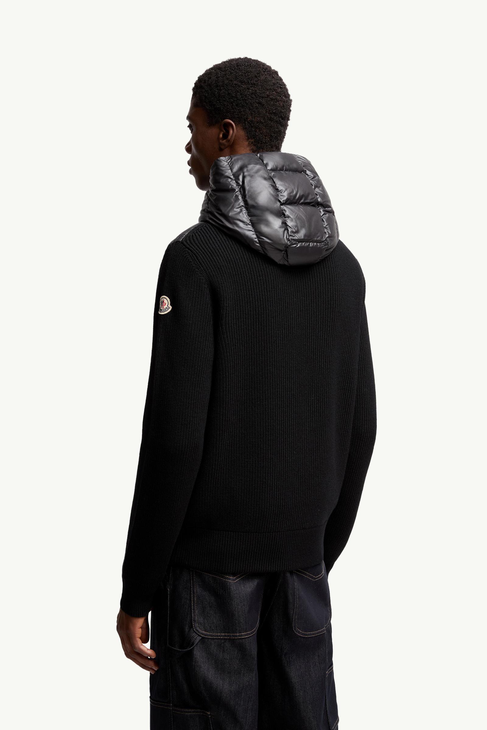 Padded Wool Zip-Up Hoodie