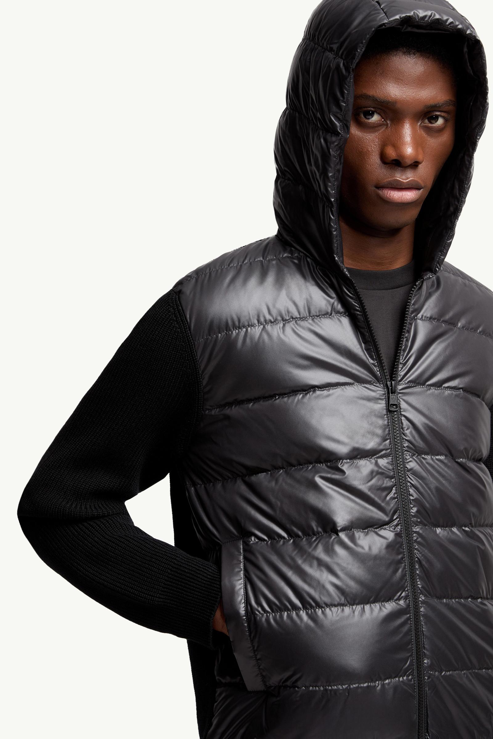 Padded Wool Zip-Up Hoodie