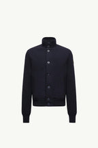Padded Wool Zip-up Cardigan